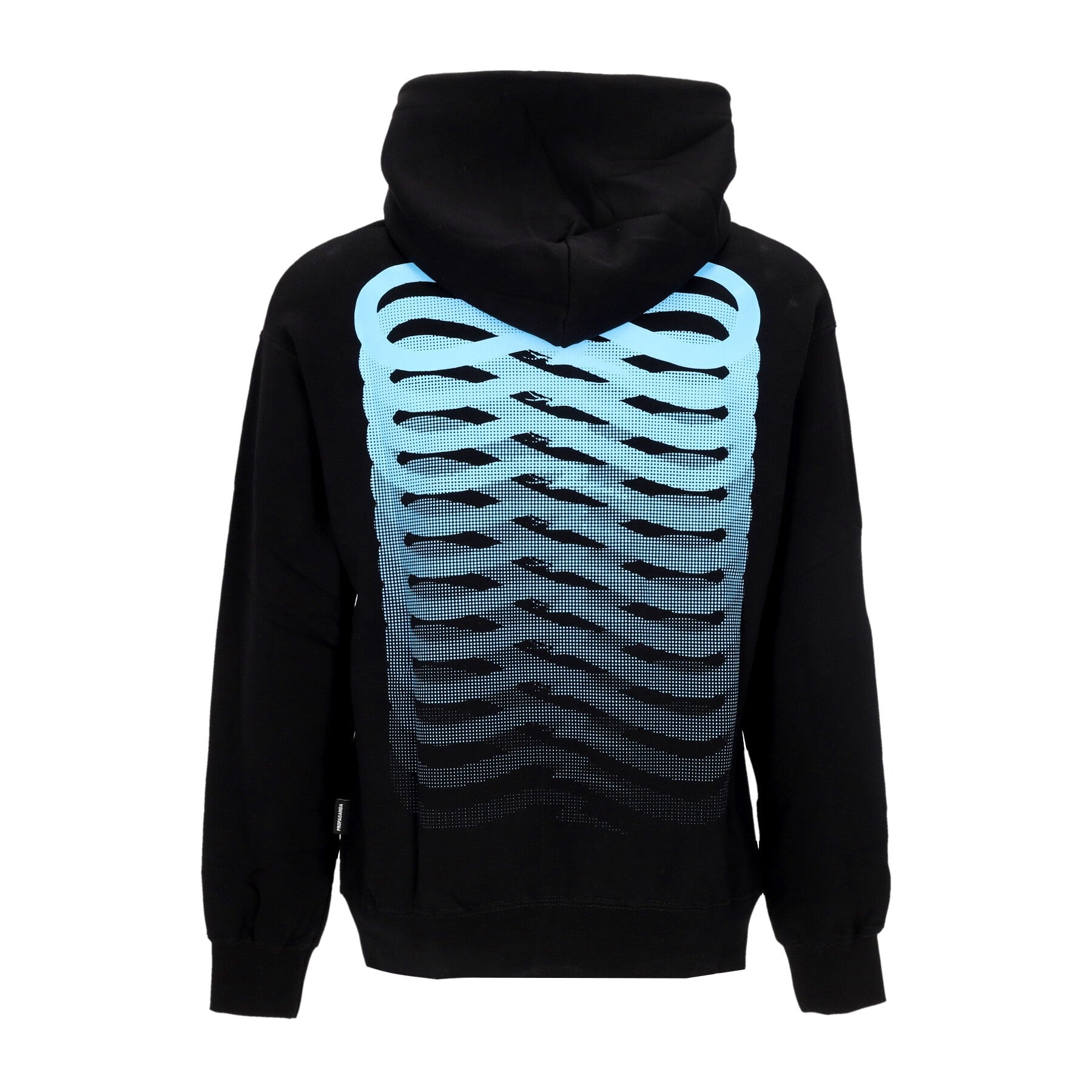Propaganda, Felpa Leggera Cappuccio Uomo Ribs Hoodie, Black