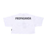 Propaganda, Maglietta Corta Donna Logo Crop Top Tee, White