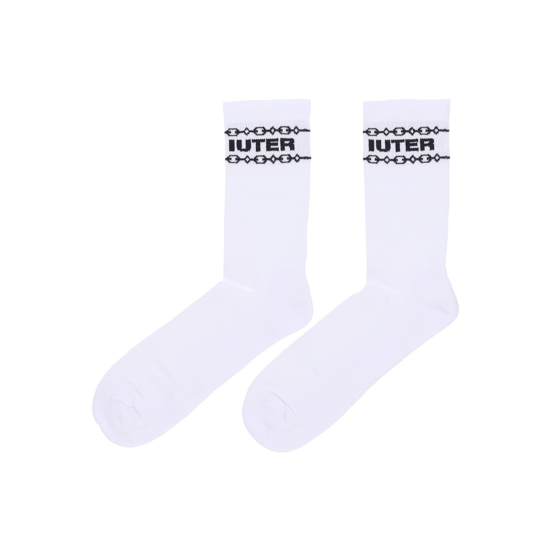 Iuter, Calza Media Uomo Chain Socks, White