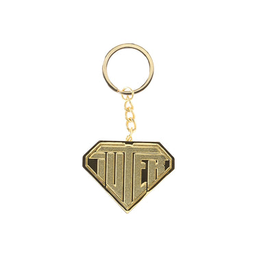 Iuter, Portachiavi Uomo Logo Keychain, Gold