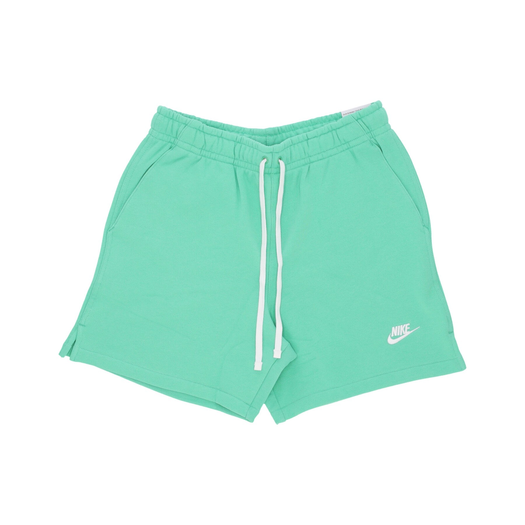 Nike, Pantalone Tuta Leggero Uomo Club Fleece Terry Flow Short, Spring Green/white/white