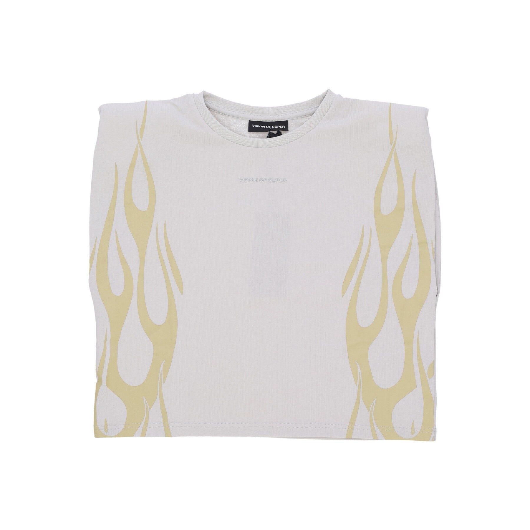 Vision Of Super, Canotta Donna Flames S/l Tee, Grey/off White