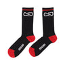 Propaganda, Calza Media Uomo Logo Socks, Black/red