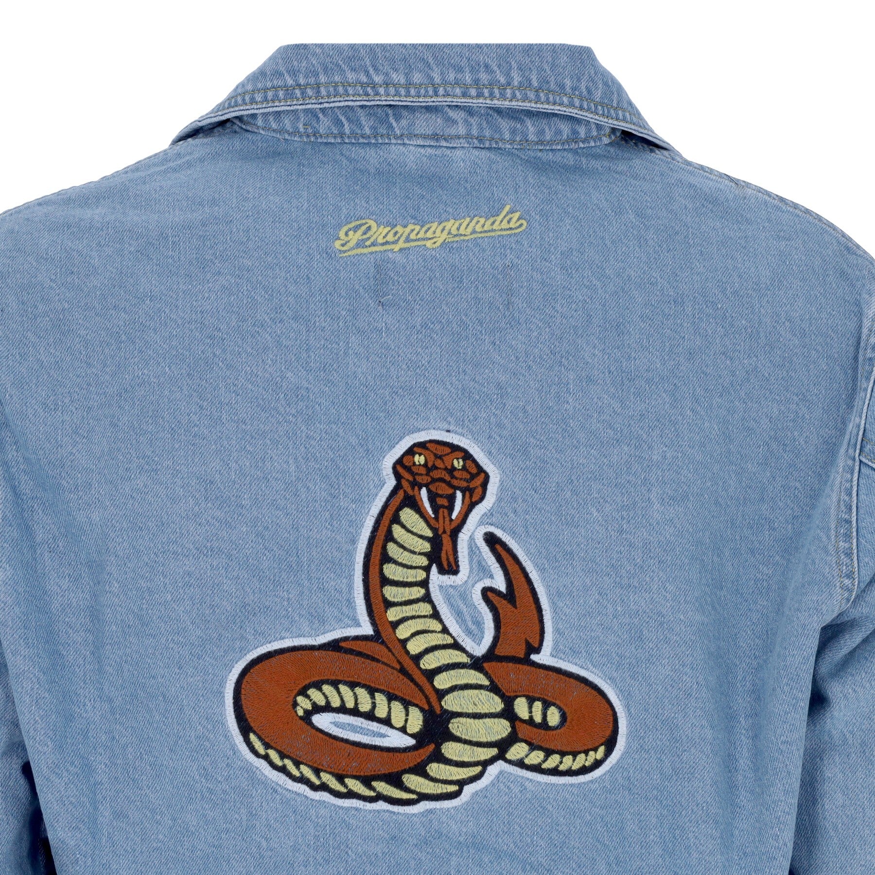 Propaganda, Giubbotto Jeans Uomo Baseball Denim Jacket, 