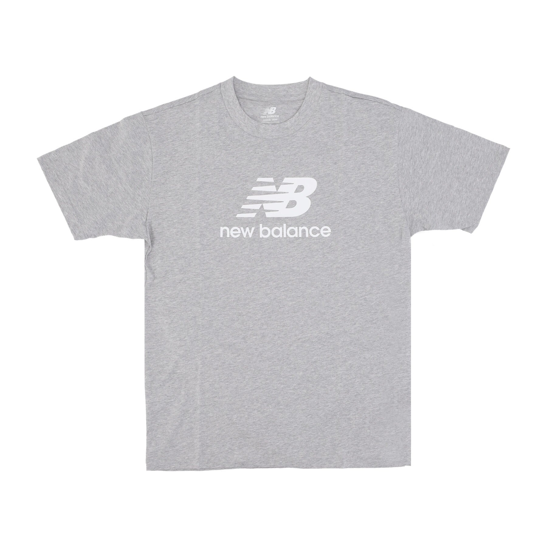 New Balance, Maglietta Uomo Essentials Stacked Logo Jersey Tee, Athletic Grey