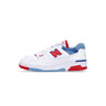 New Balance, Scarpa Bassa Uomo 550, White/red/blue