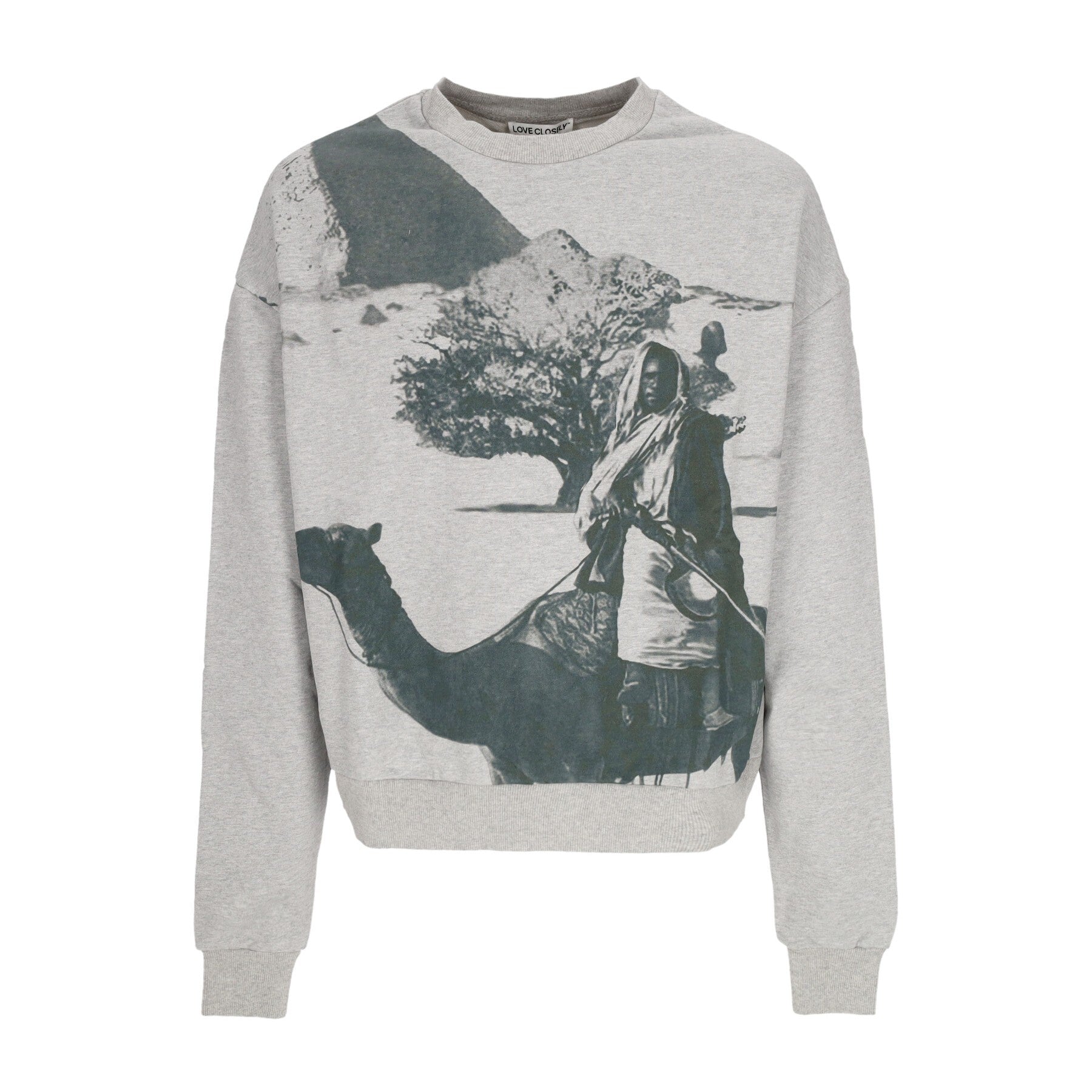 Love Closely, Felpa Leggera Girocollo Uomo Desert Crewneck, Multi