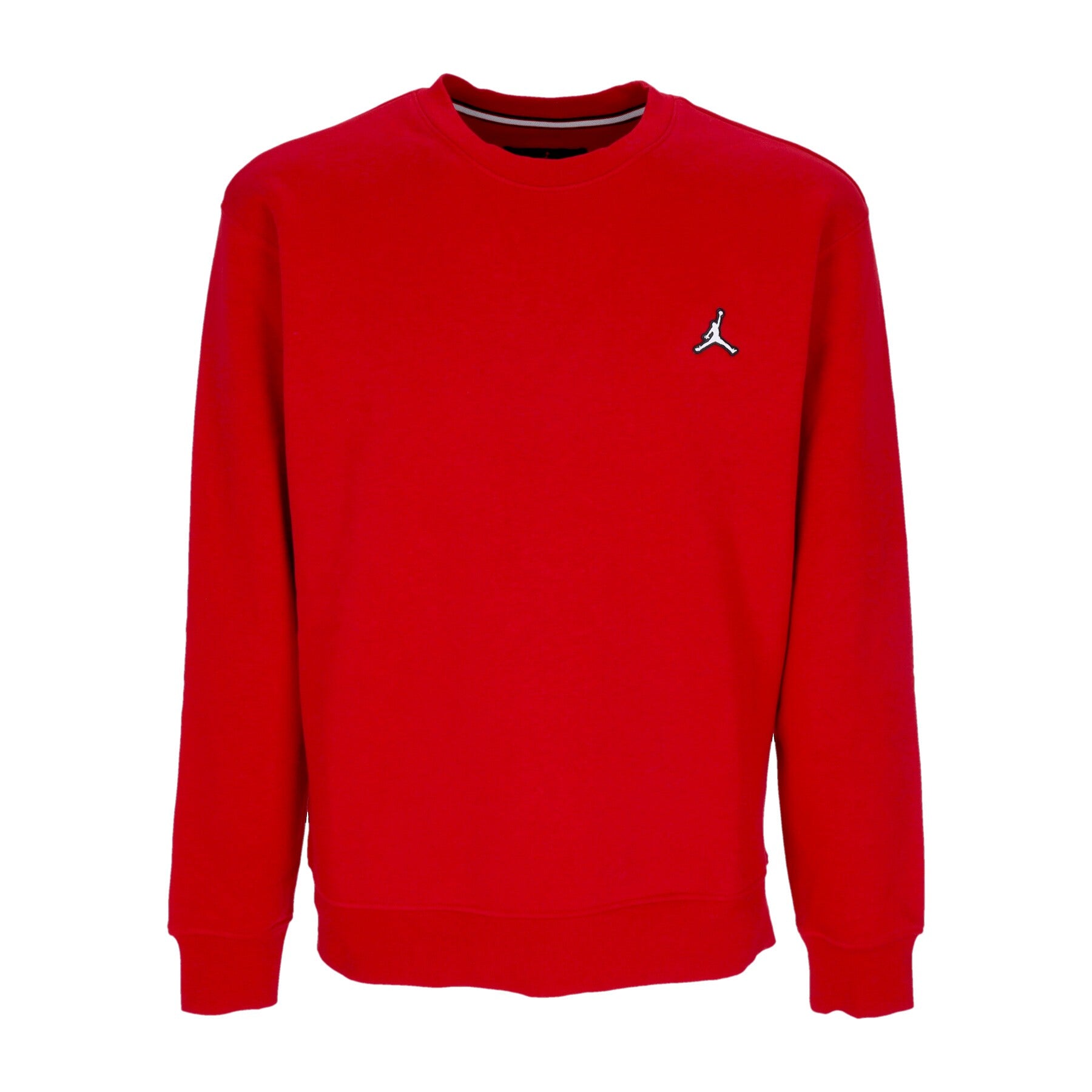 Jordan, Felpa Girocollo Uomo Essential Fleece Crewneck, Gym Red/white