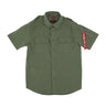 Alpha Industries, Camicia Manica Corta Uomo Basic Shirt, Sage Green