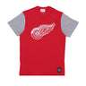 Mitchell & Ness, Maglietta Uomo Nhl Color Blocked Tee Detwin, Scarlet