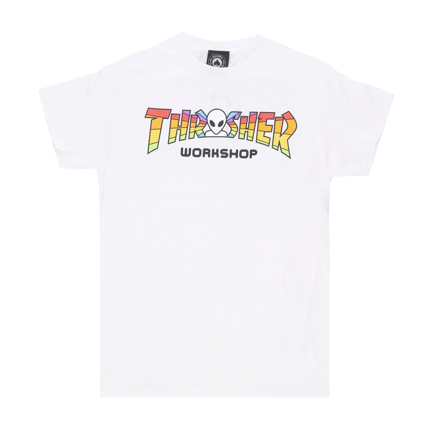 Thrasher, Maglietta Uomo Spectrum Tee X Aws, White