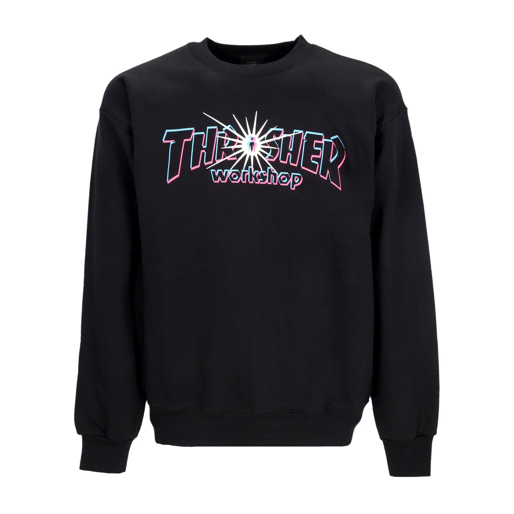 Thrasher, Felpa Girocollo Uomo Nova Crewneck X Aws, Black