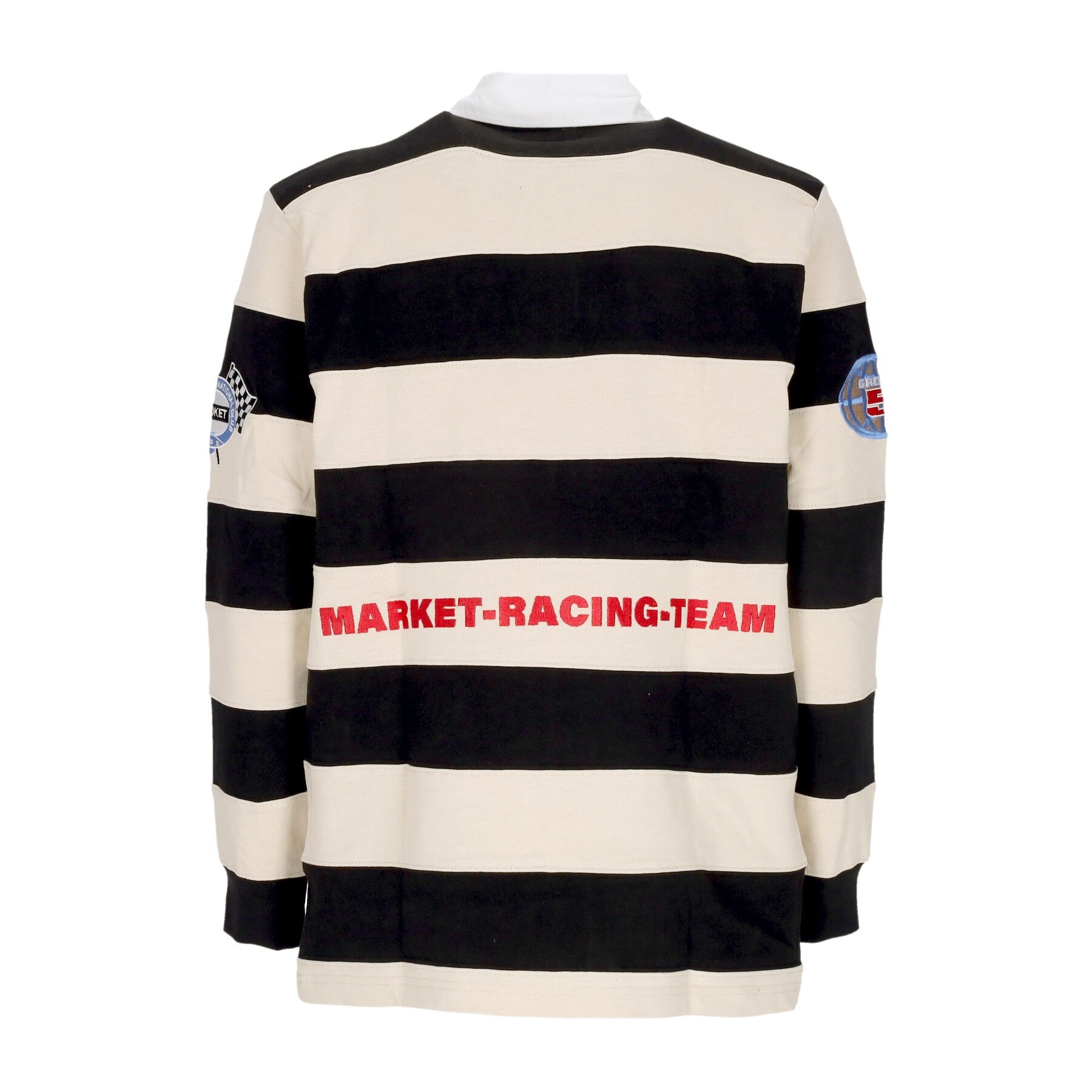 Market, Polo Manica Lunga Uomo Grand Prix Rugby Shirt, 