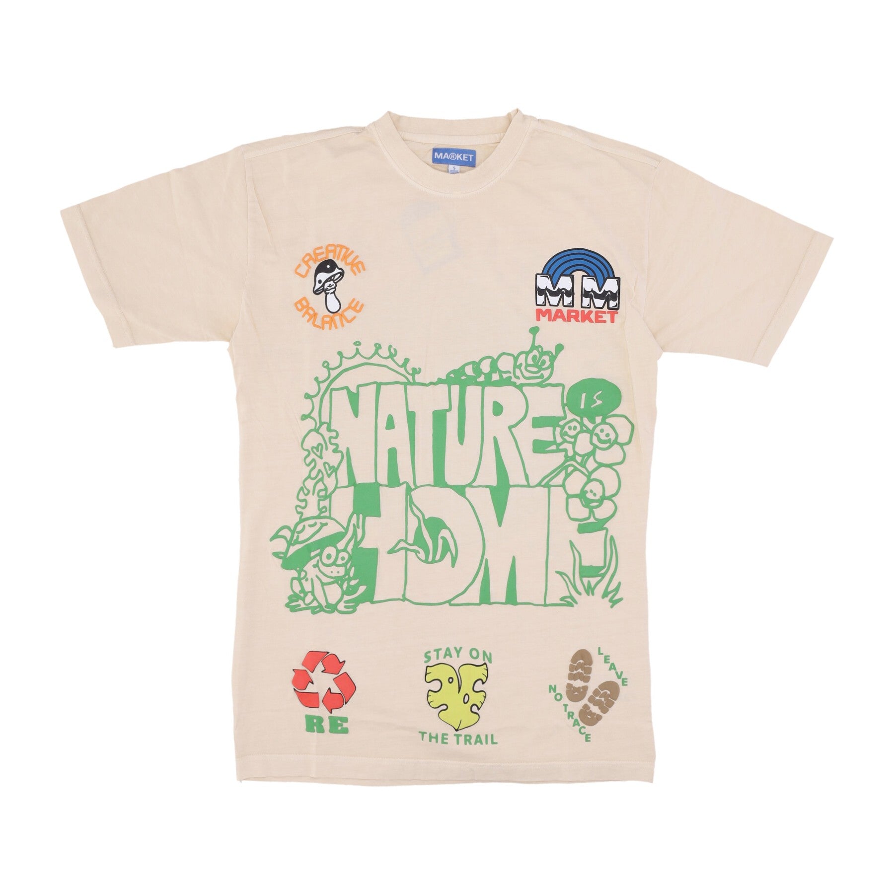 Market, Maglietta Uomo Nature Is Home Tee, Sand