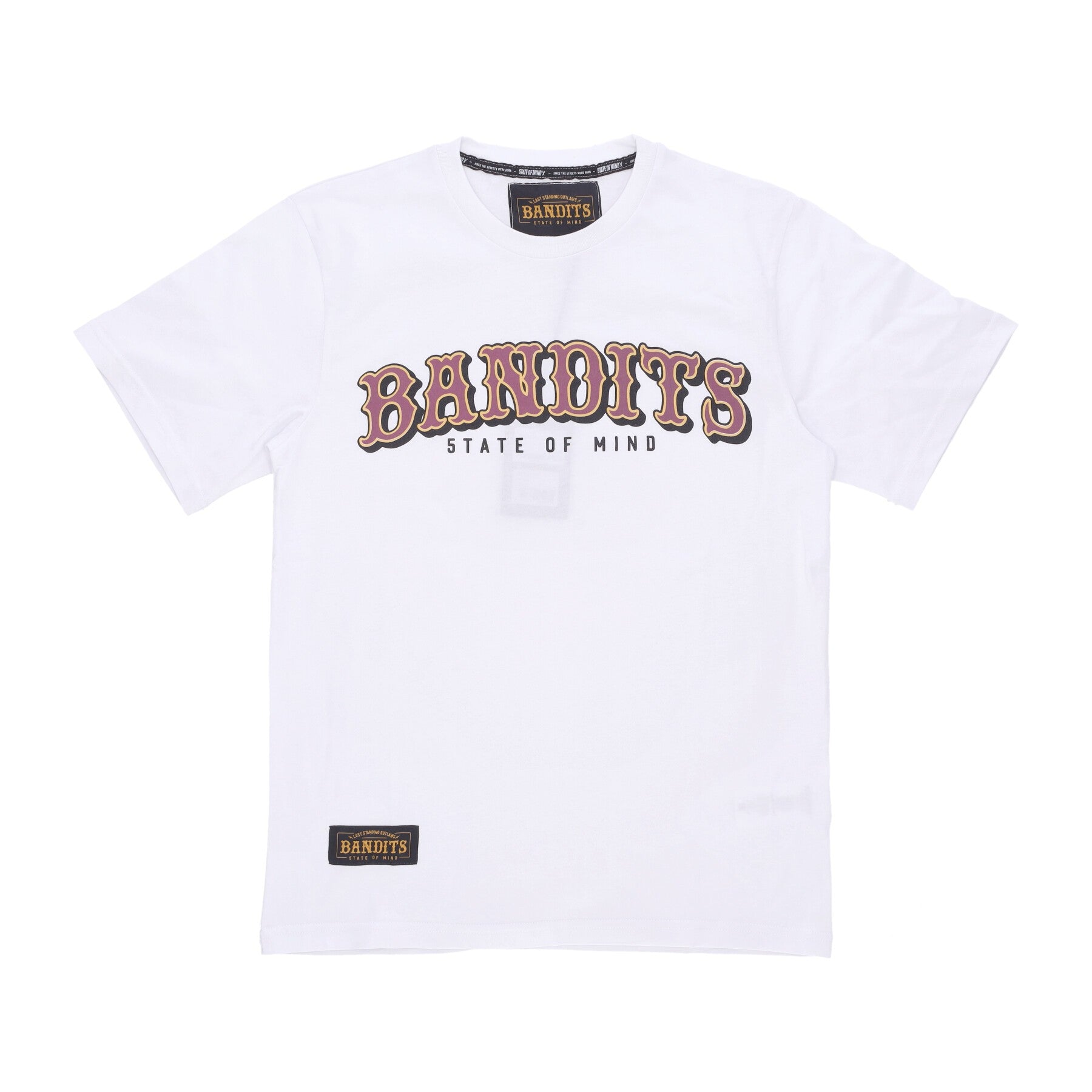 5tate Of Mind, Maglietta Uomo Bandits Signature Tee, White