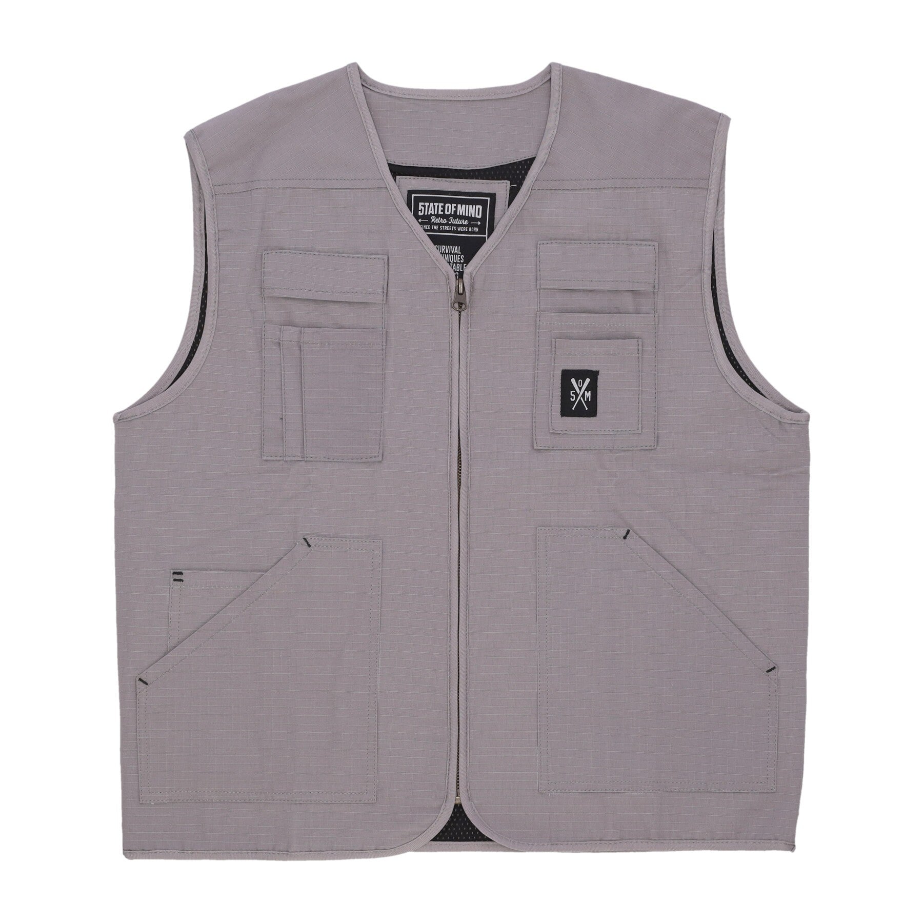 5tate Of Mind, Smanicato Uomo Retrofuture Vest, Grey