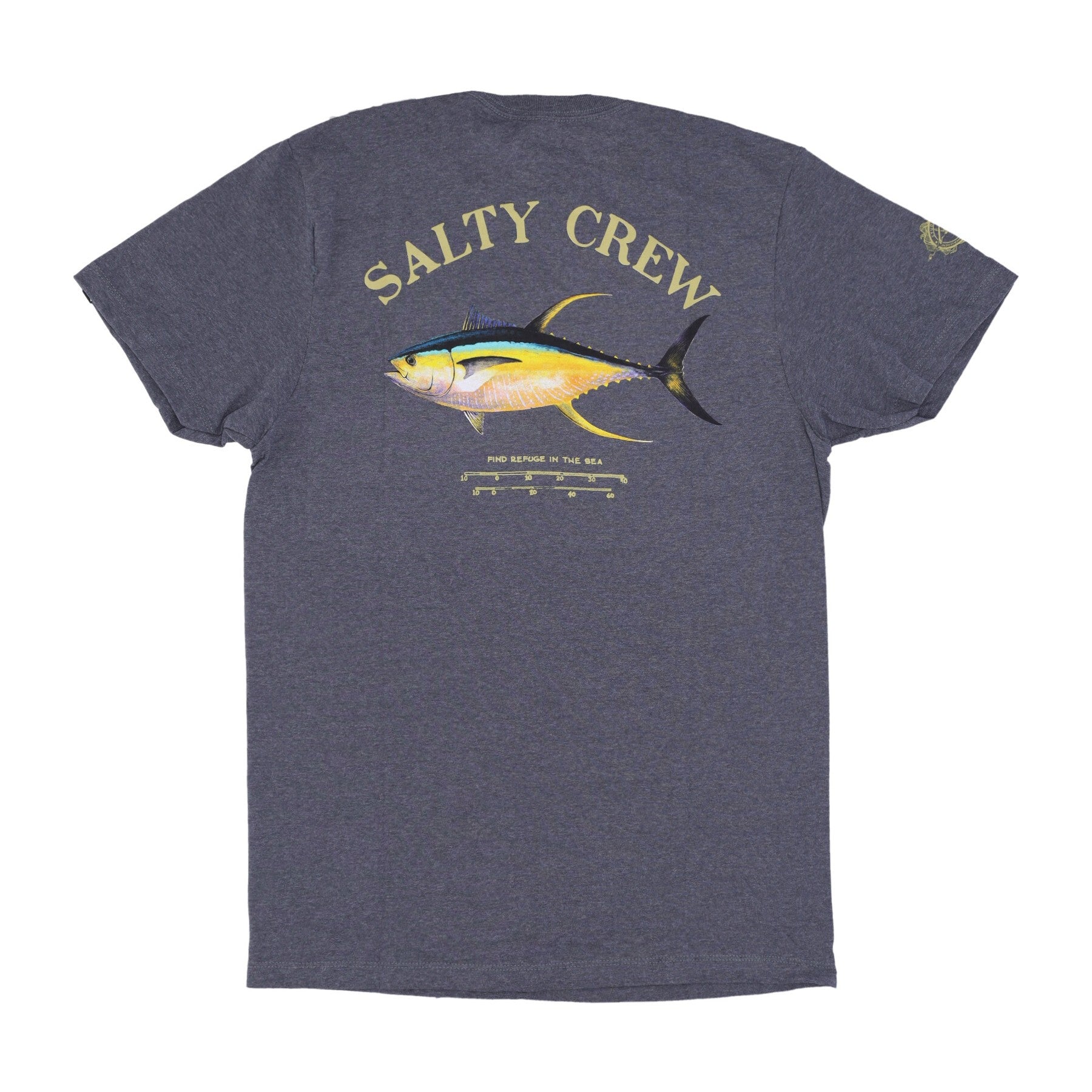 Salty Crew, Maglietta Uomo Ahi Mount Tee, Grey Heather