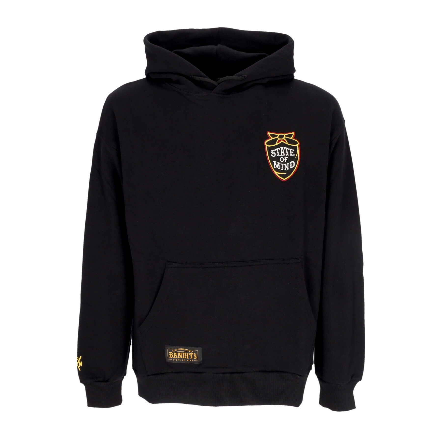 5tate Of Mind, Felpa Leggera Cappuccio Uomo Bandits Hoodie, Black