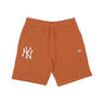 New Era, Pantalone Corto Tuta Uomo Mlb League Essentials Shorts Neyyan, Spring Toffee/white