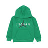Jordan, Felpa Cappuccio Bambino Jumpman Sustainable Hoodie, Lucky Green