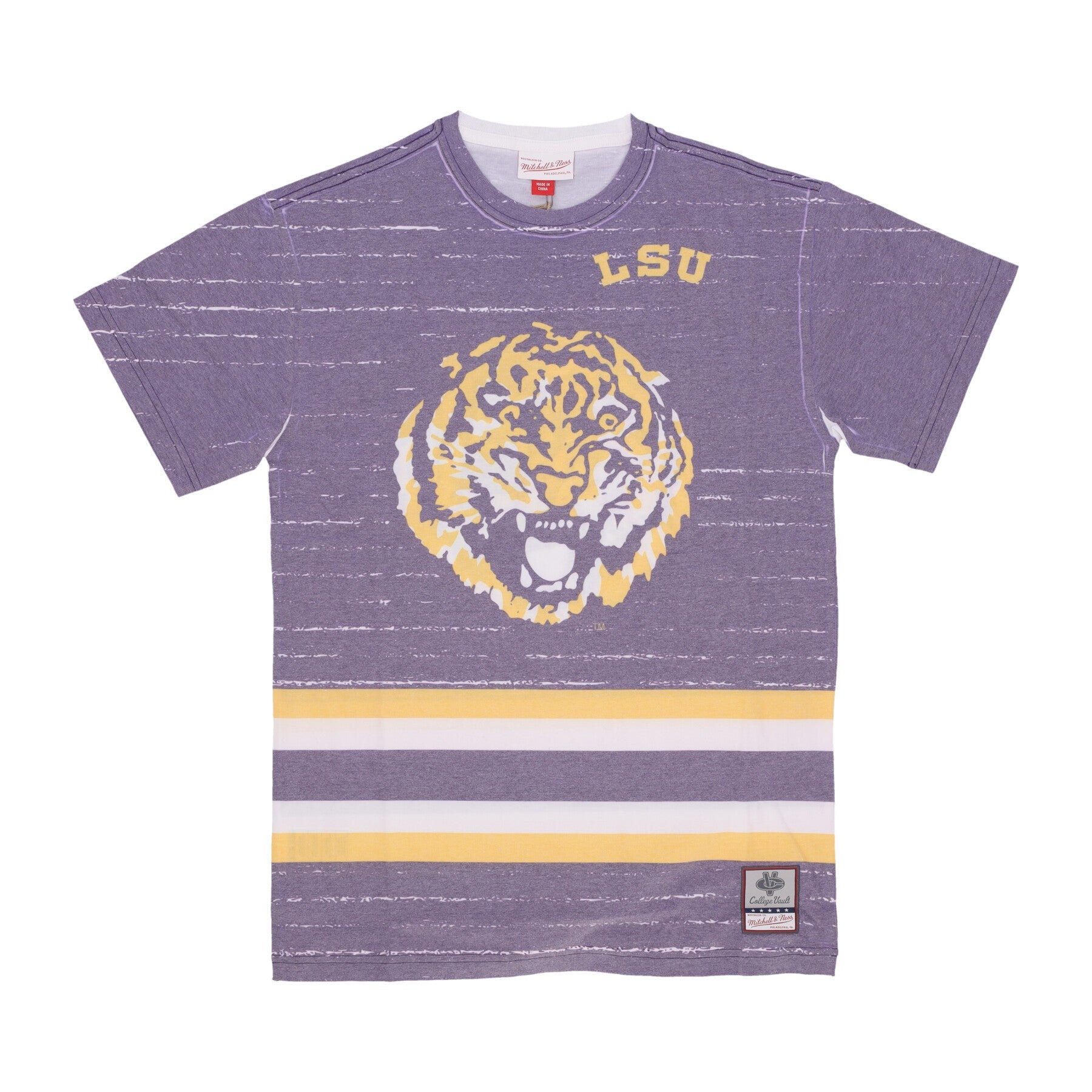 Mitchell & Ness, Maglietta Uomo Ncaa Jumbotron 3.0 Sublimated Tee Loutig, Multi/white