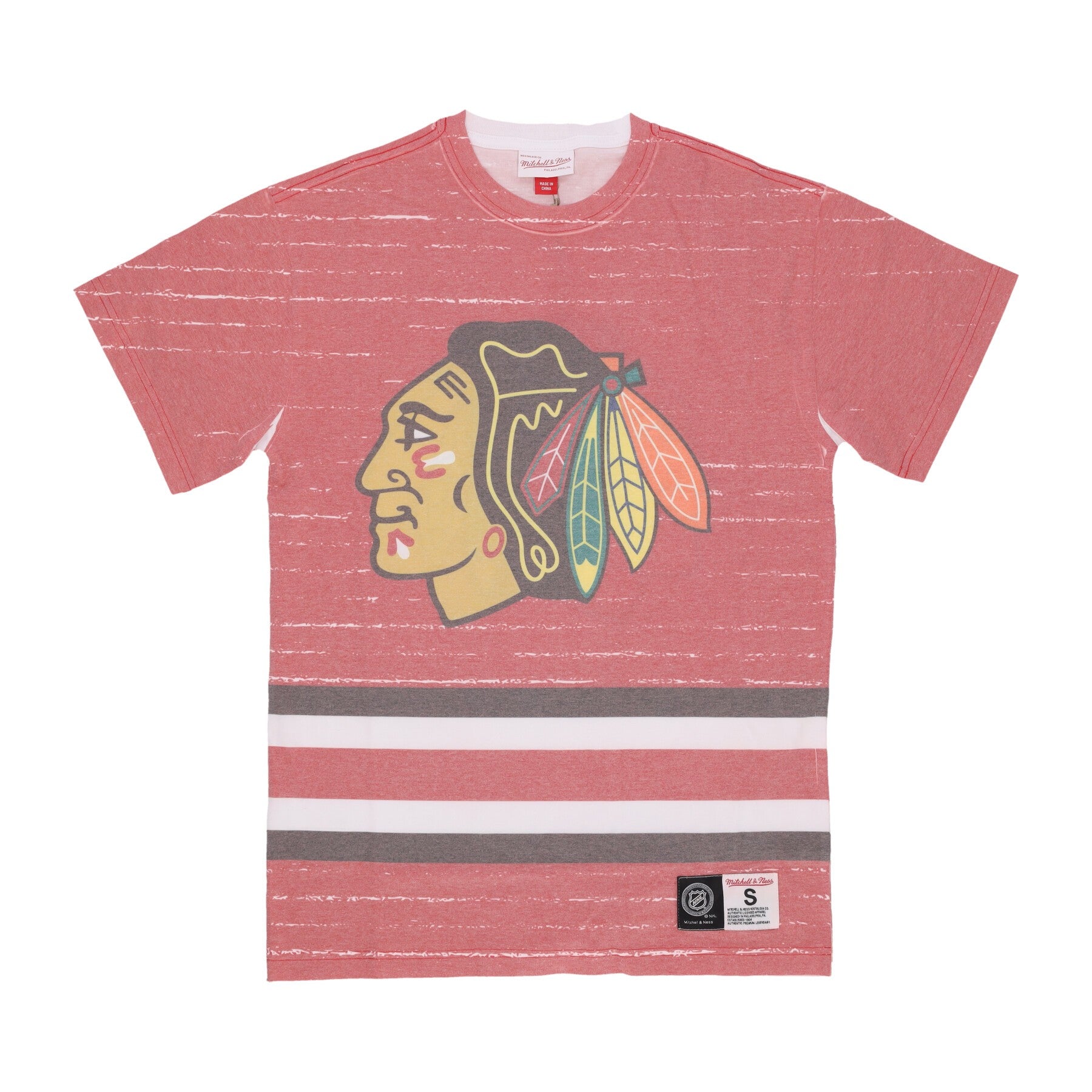 Mitchell & Ness, Maglietta Uomo Nhl Jumbotron 3.0 Sublimated Tee Chibla, Multi/white