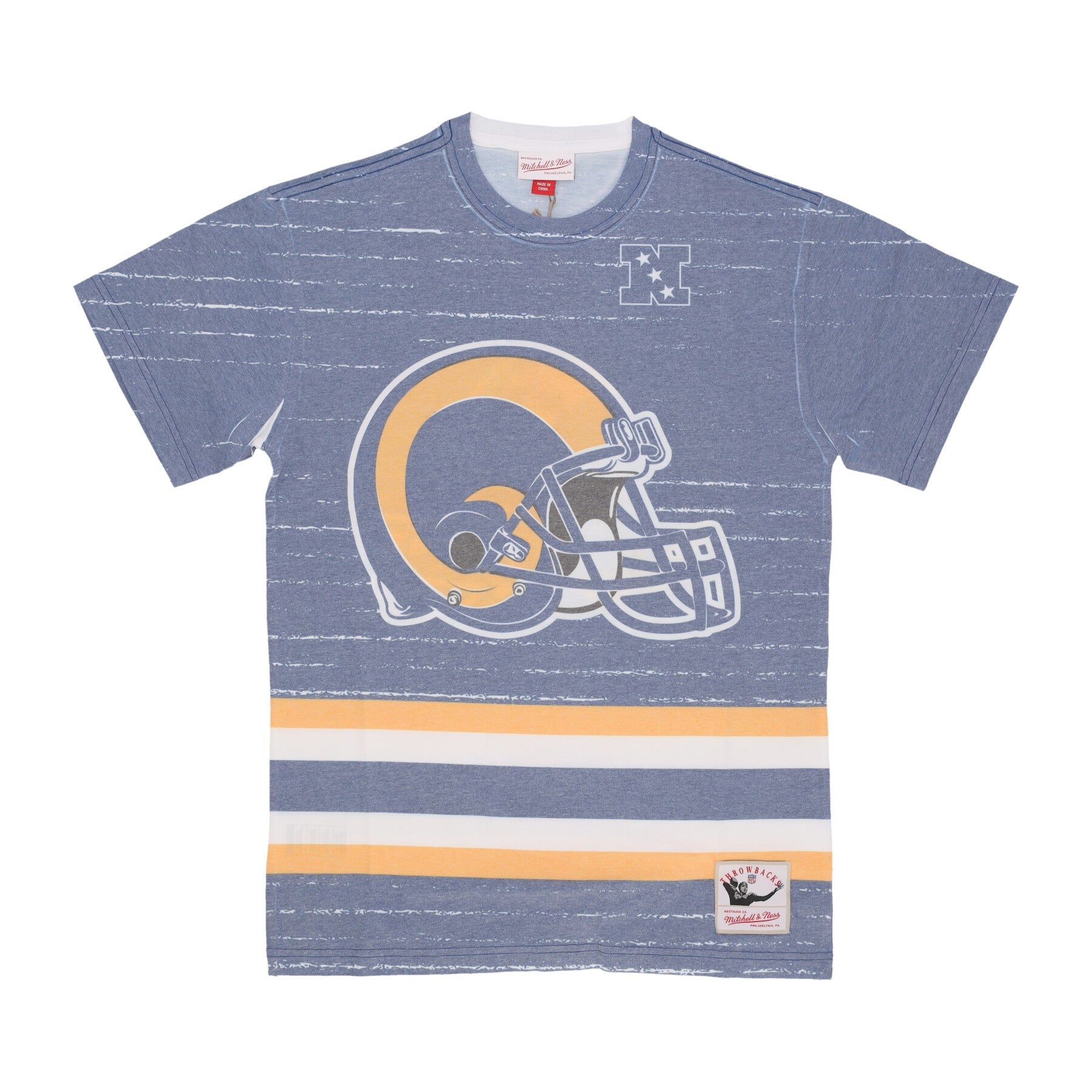 Mitchell & Ness, Maglietta Uomo Nfl Jumbotron 3.0 Sublimated Tee Losram, Multi/white