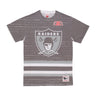 Mitchell & Ness, Maglietta Uomo Nfl Jumbotron 3.0 Sublimated Tee Oakrai, Multi/white