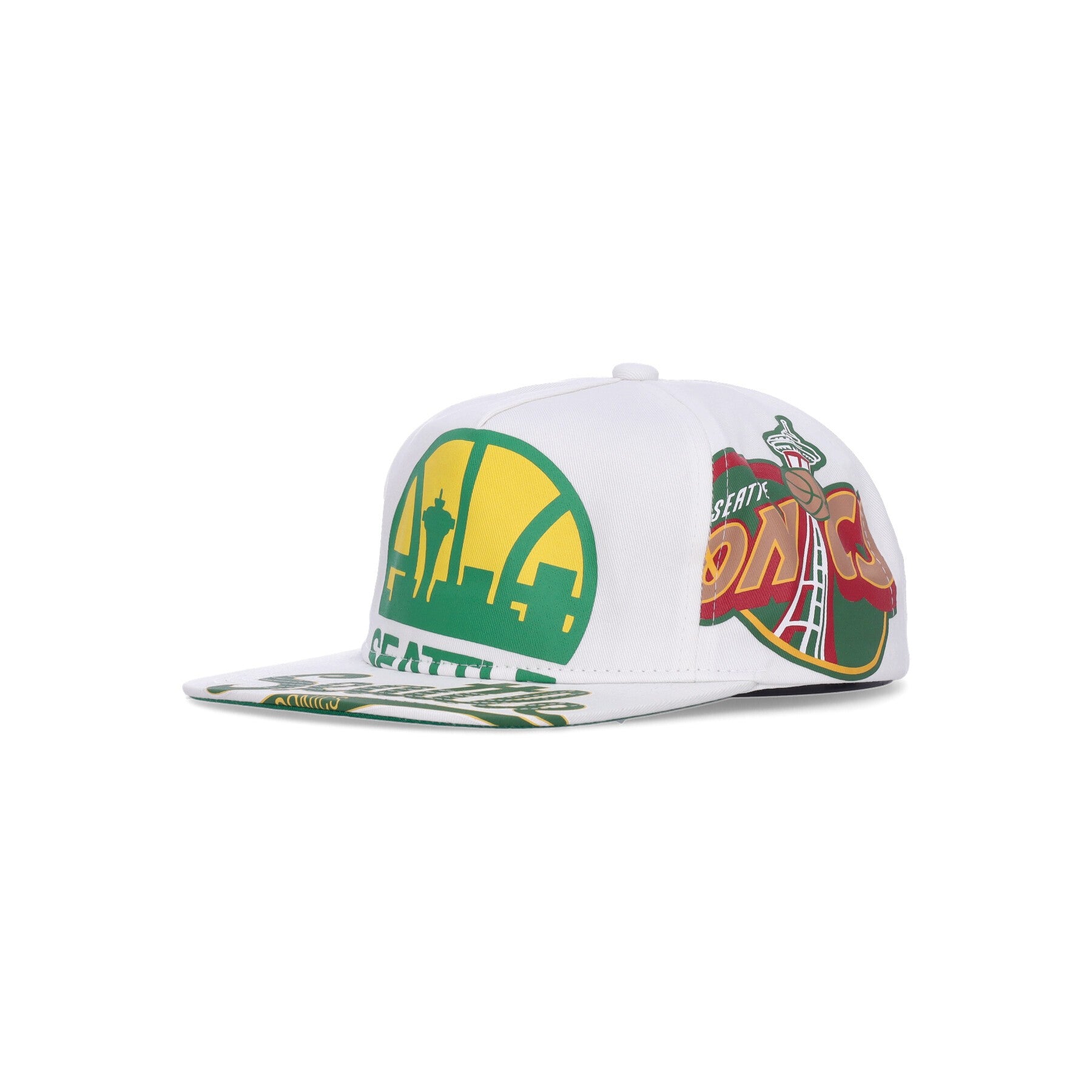 Mitchell & Ness, Cappellino Visiera Piatta Uomo Nba In Your Face Deadstock Hwc Seasup, White