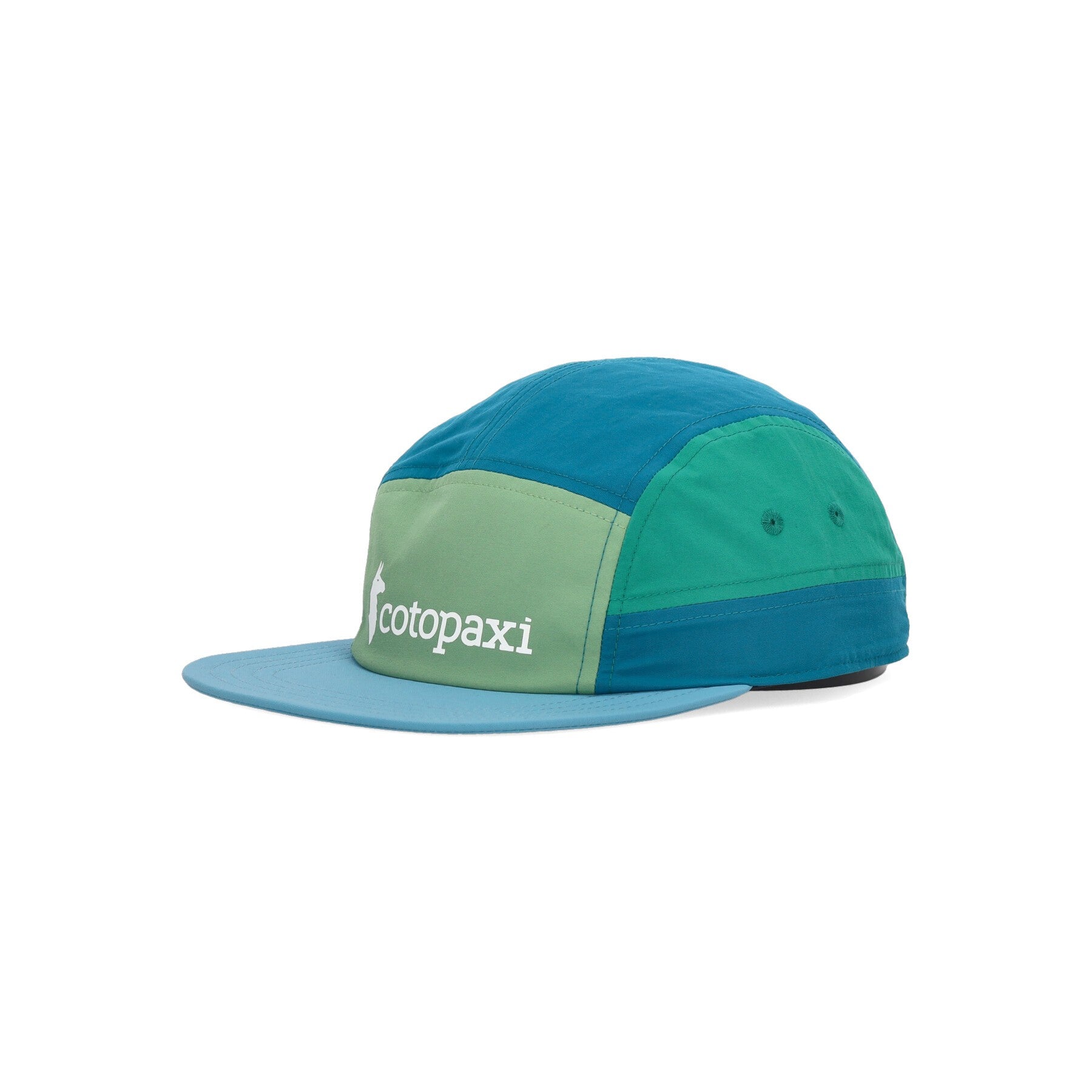 Flat Visor Cap for Men Tech 5 Panel Hat Kelp/poolside
