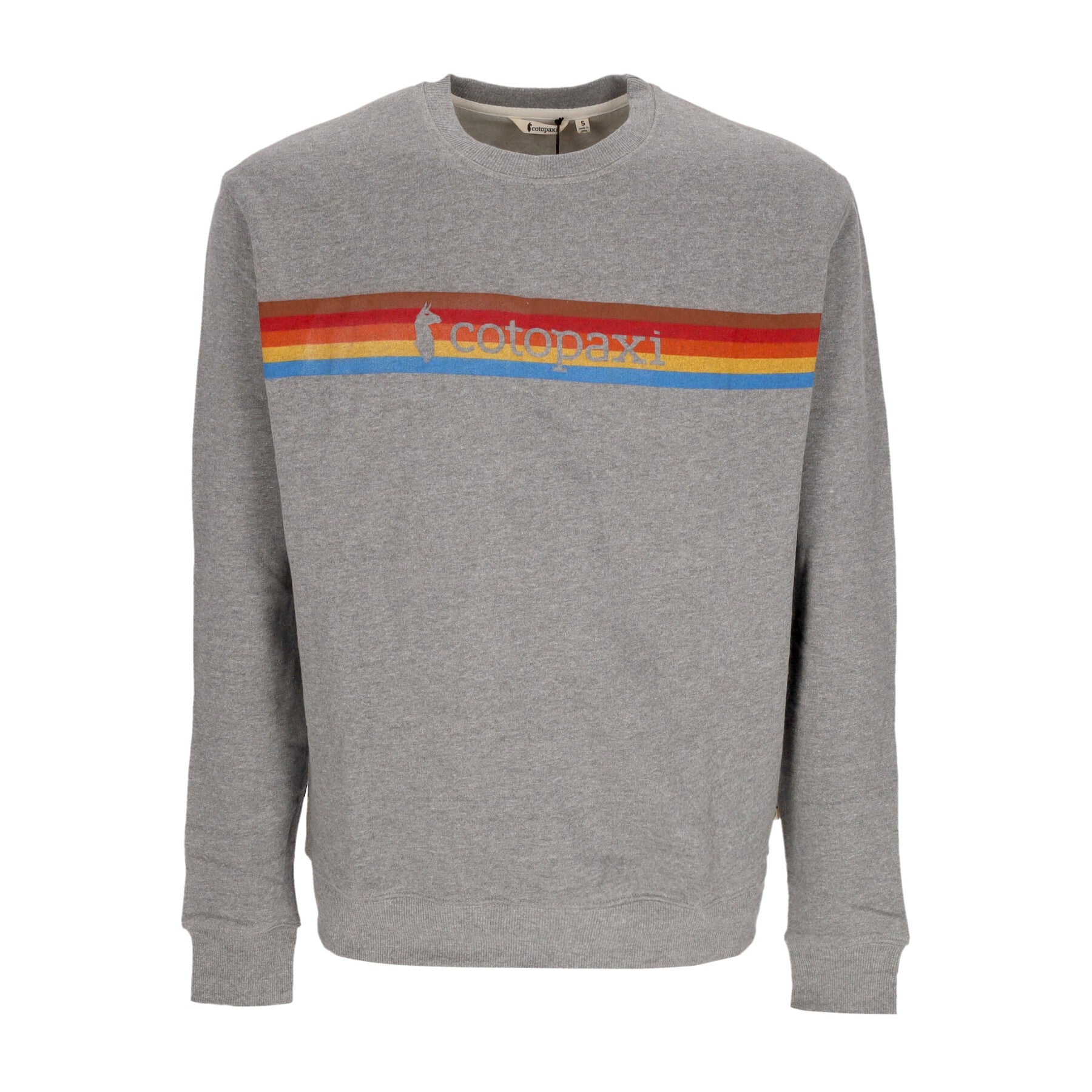 Cotopaxi, Felpa Girocollo Uomo On The Horizon Organic Crewneck, Heather Grey