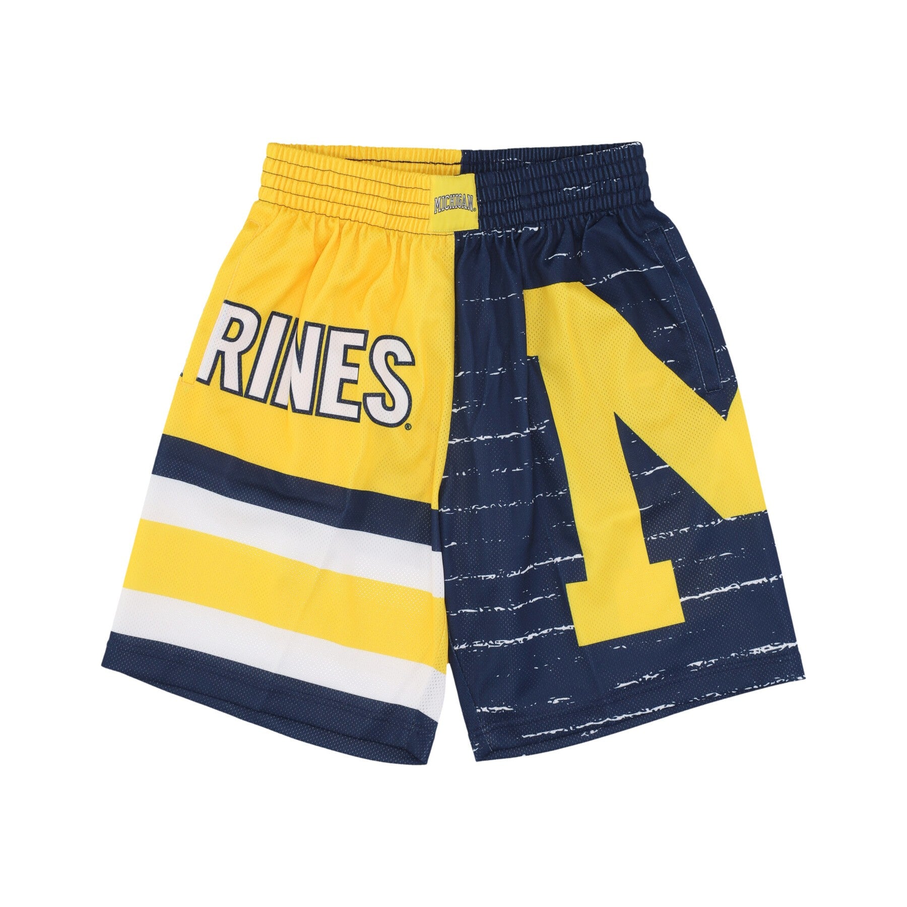Mitchell & Ness, Pantaloncino Basket Uomo Ncaa Jumbotron 3.0 Shorts Micwol, Multi/white