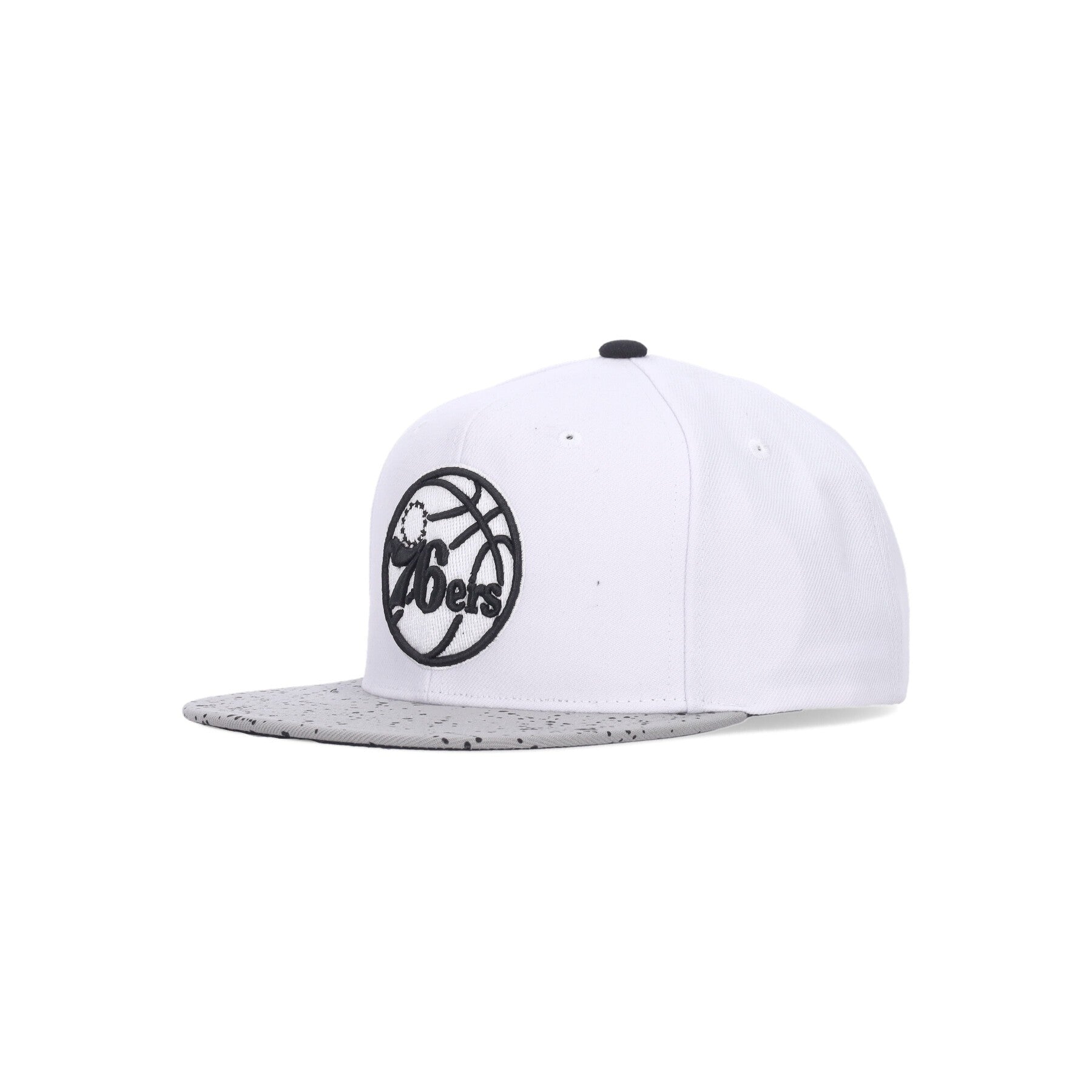 Mitchell & Ness, Cappellino Visiera Piatta Uomo Nba Cement Top Snapback Phi76e, White/silver