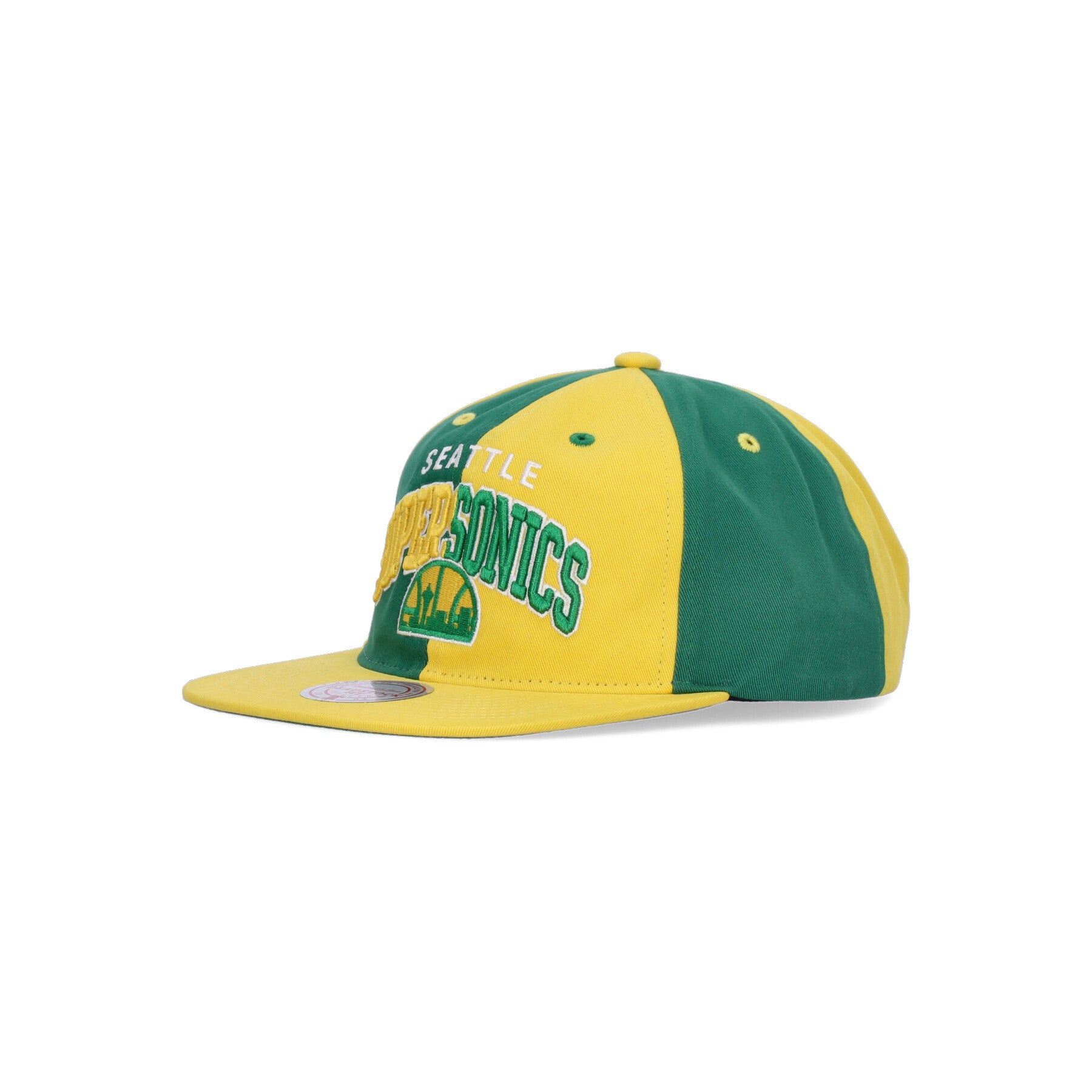 Mitchell & Ness, Cappellino Visiera Piatta Uomo Nba Pinwheel Of Fortune Deadstock Hwc Seasup, Yellow/green