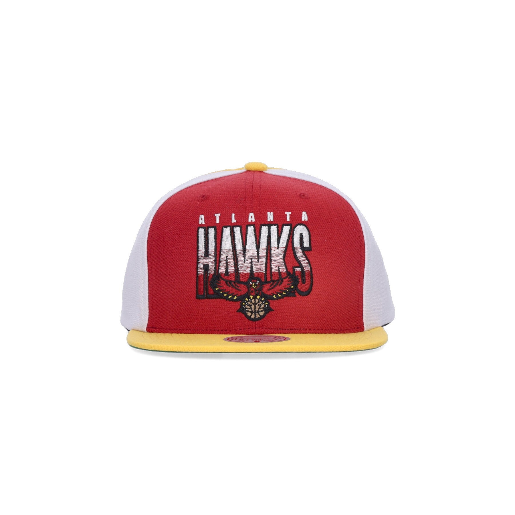 Sombrero de visera plana Hombre Nba Billboard 2 Snapback hwc atlhaw rojo/amarillo