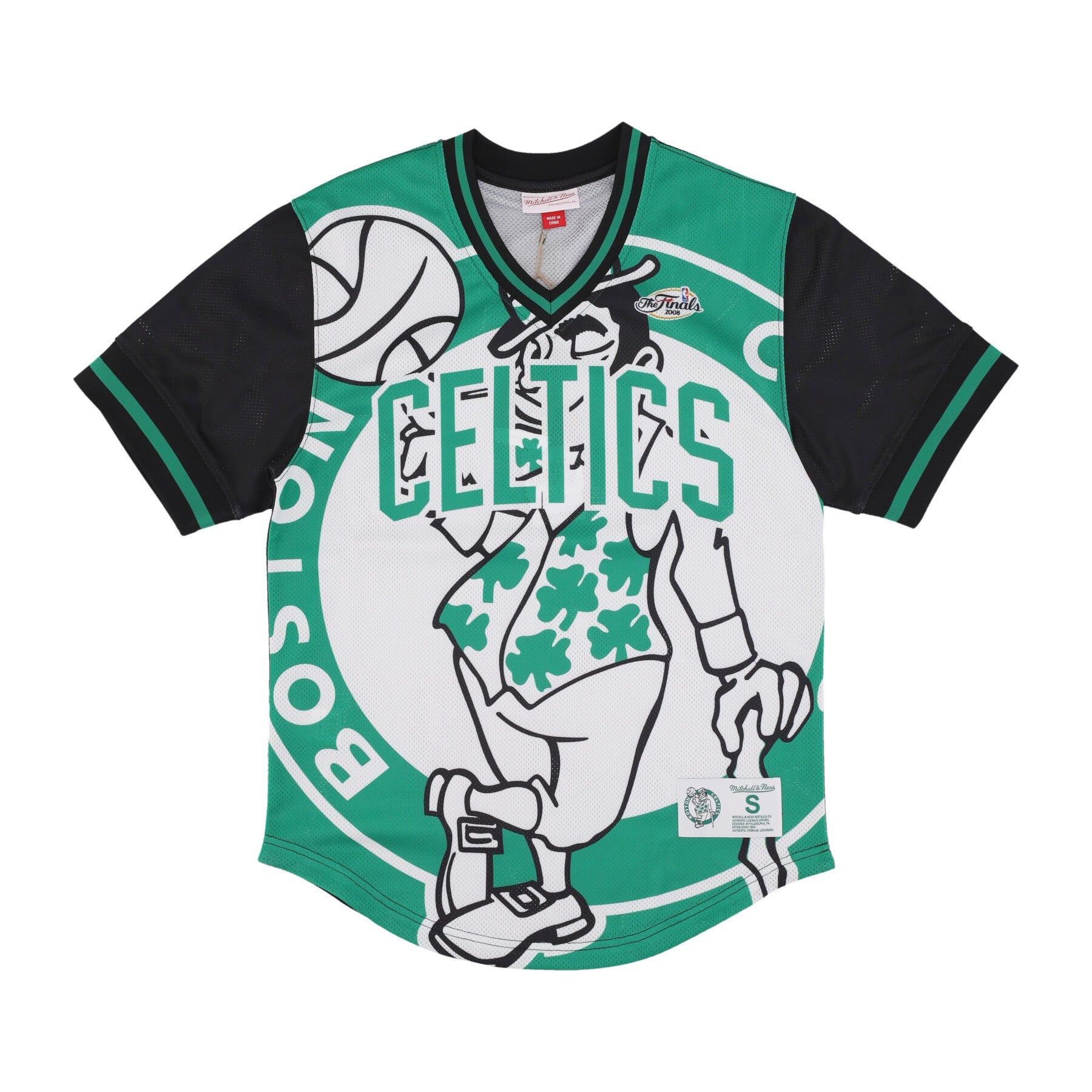 Mitchell & Ness, Casacca Uomo Nba Jumbotron 3.0 Mesh V-neck Boscel, Multi/white