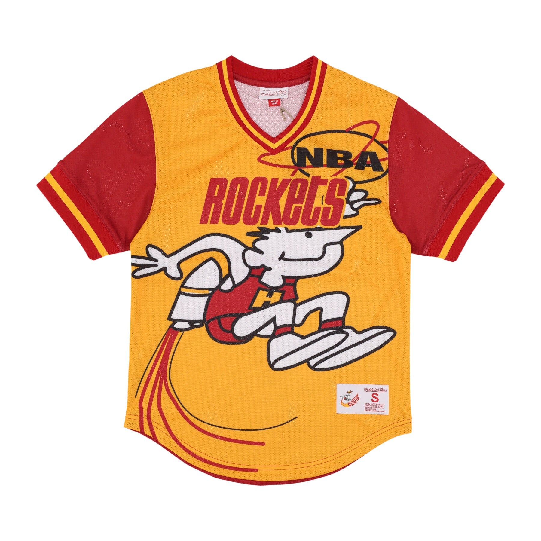 Mitchell & Ness, Casacca Uomo Nba Jumbotron 3.0 Mesh V-neck Houroc, Multi/white