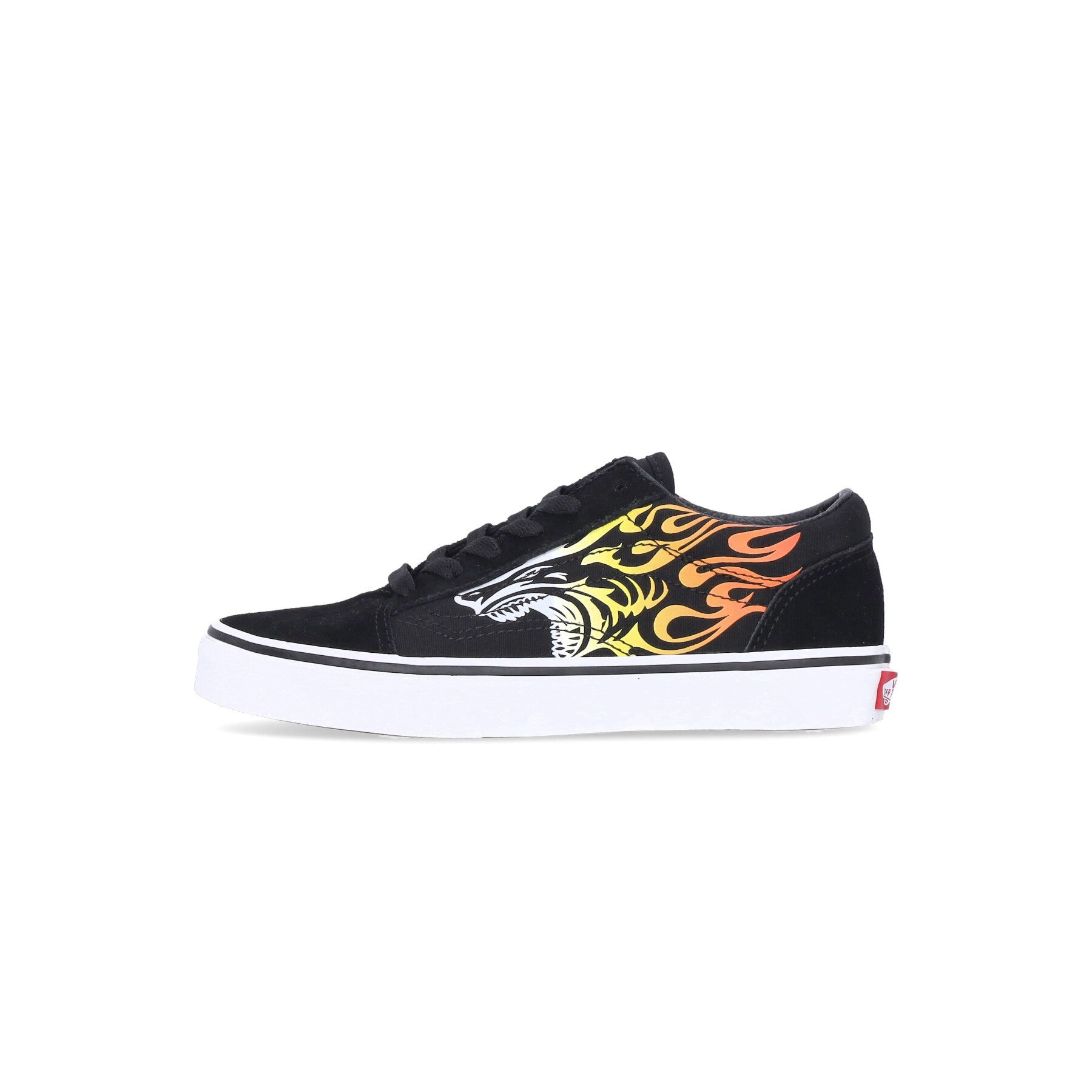 Vans, Scarpa Bassa Ragazzo Old Skool (ferocious Flame), Racing Red/black