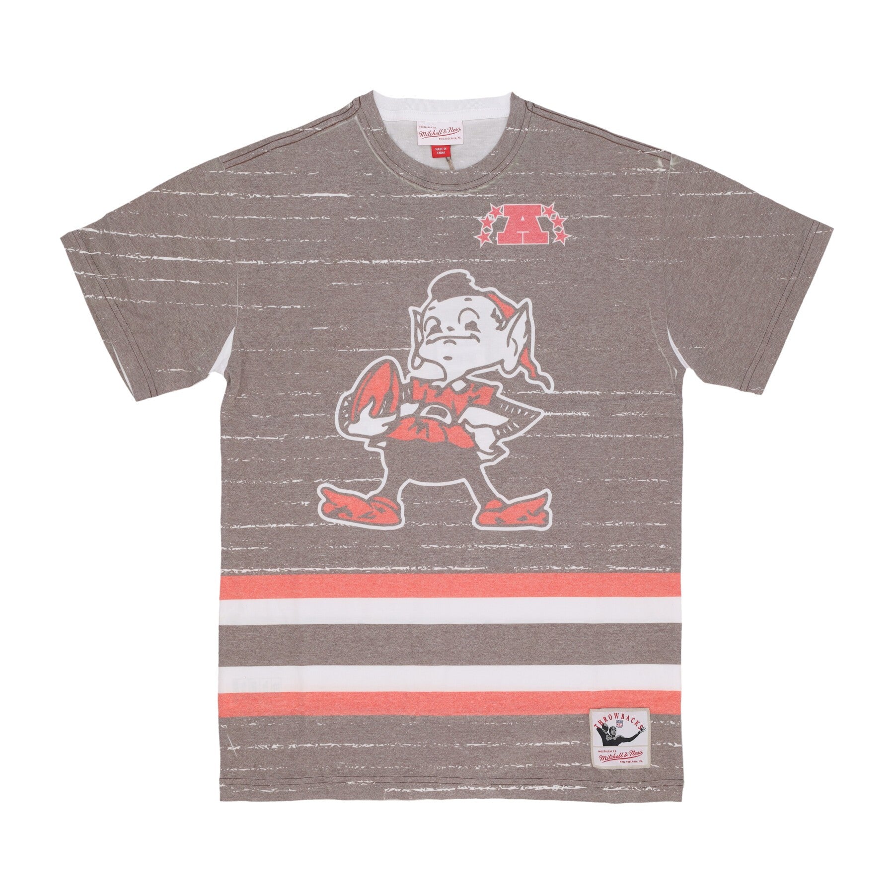 Mitchell & Ness, Maglietta Uomo Nfl Jumbotron 3.0 Sublimated Tee Clebro, Multi/white