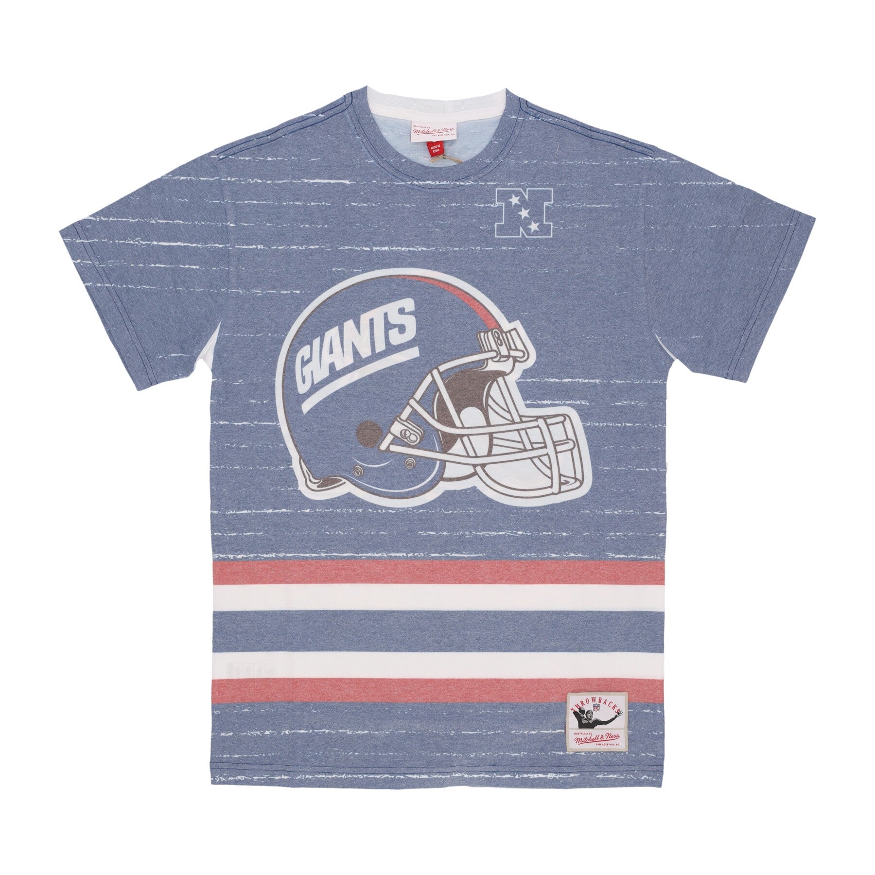 Mitchell & Ness, Maglietta Uomo Nfl Jumbotron 3.0 Sublimated Tee Neygia, Multi/white
