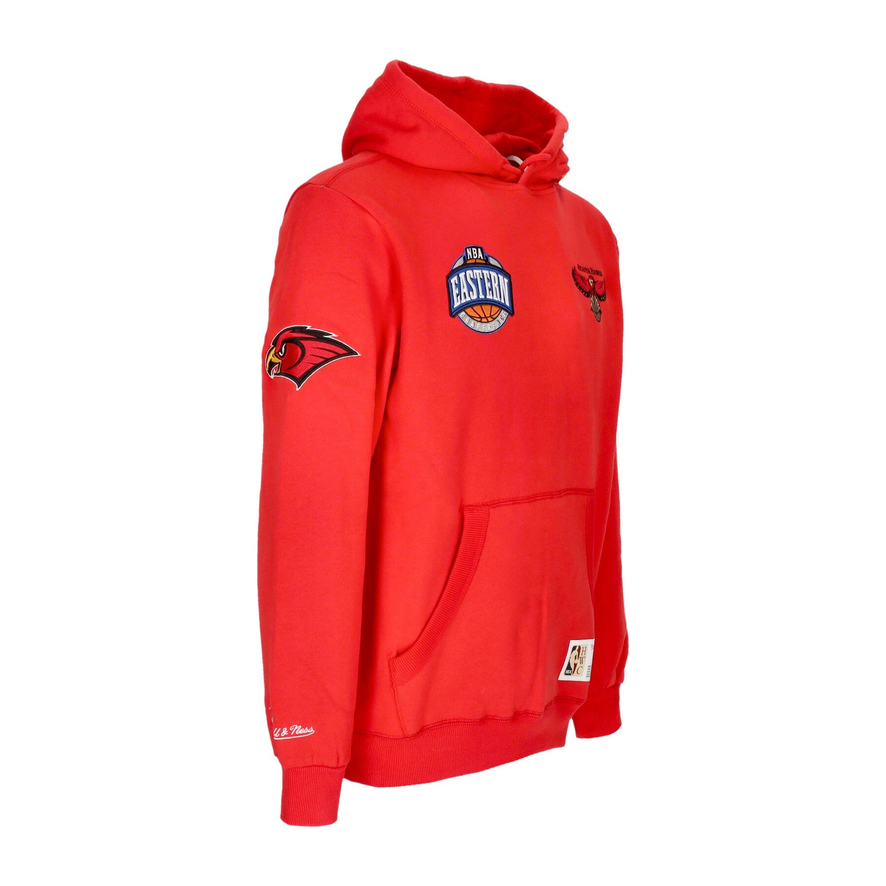 Mitchell & Ness, Felpa Cappuccio Uomo Nba Hometown Fleece Hoodie Atlhaw, 
