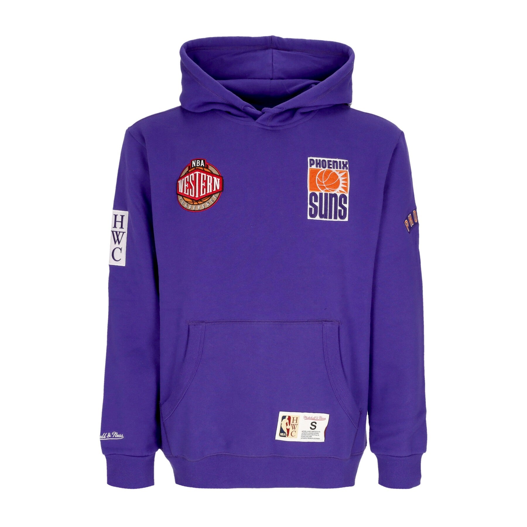 Mitchell & Ness, Felpa Cappuccio Uomo Nba Hometown Fleece Hoodie Phosun, Purple