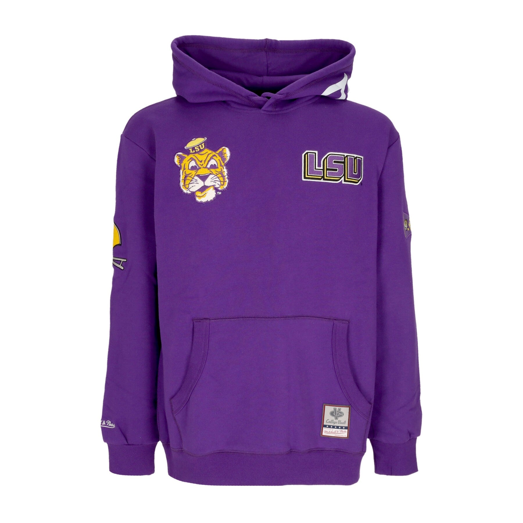Mitchell & Ness, Felpa Cappuccio Uomo Ncaa Hometown Fleece Hoodie Loutig, Purple