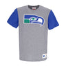 Mitchell & Ness, Maglietta Uomo Nfl Color Blocked Tee Seasea, Grey Heather
