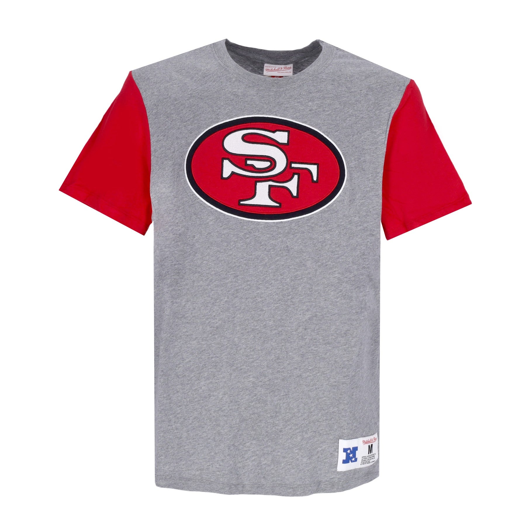 Mitchell & Ness, Maglietta Uomo Nfl Color Blocked Tee Saf49e, Grey Heather