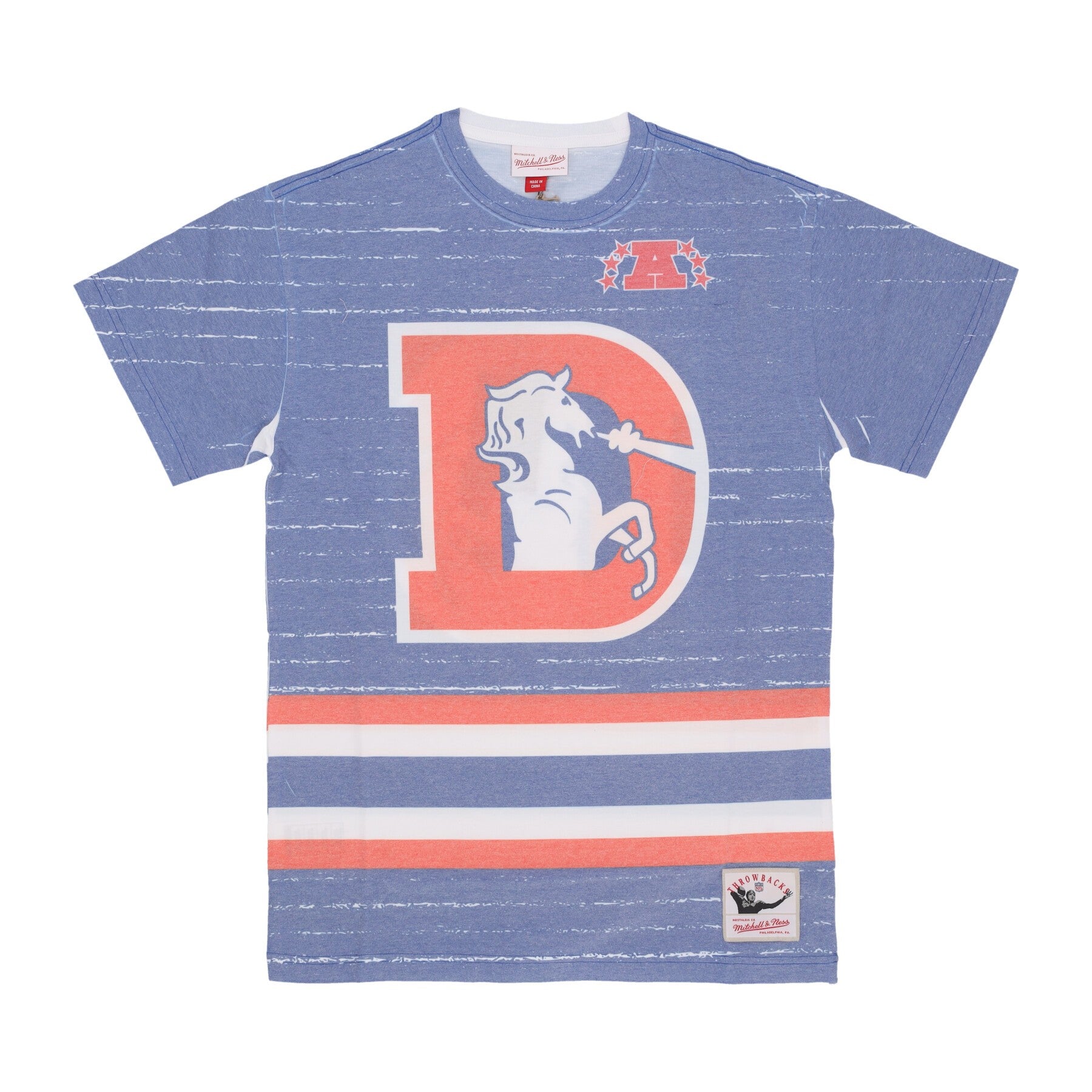 Mitchell & Ness, Maglietta Uomo Nfl Jumbotron 3.0 Sublimated Tee Denbro, Multi/white