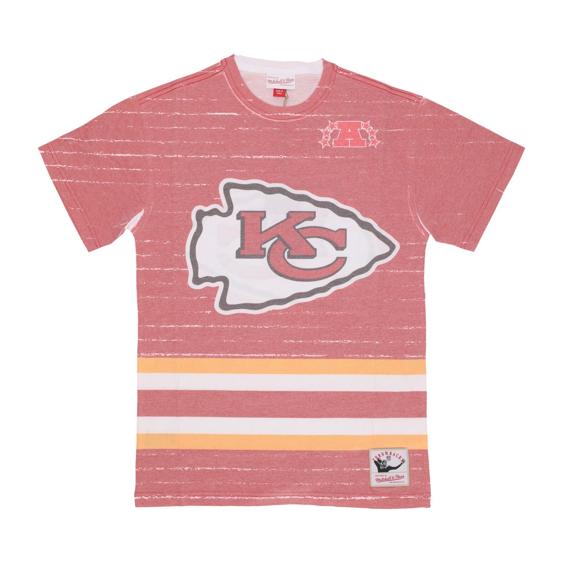 Mitchell & Ness, Maglietta Uomo Nfl Jumbotron 3.0 Sublimated Tee Kanchi, Multi/white