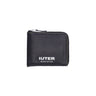 Iuter, Portafoglio Uomo Zip Wallet, Black