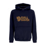 Fjallraven, Felpa Cappuccio Uomo Logo Hoodie, Dark Navy