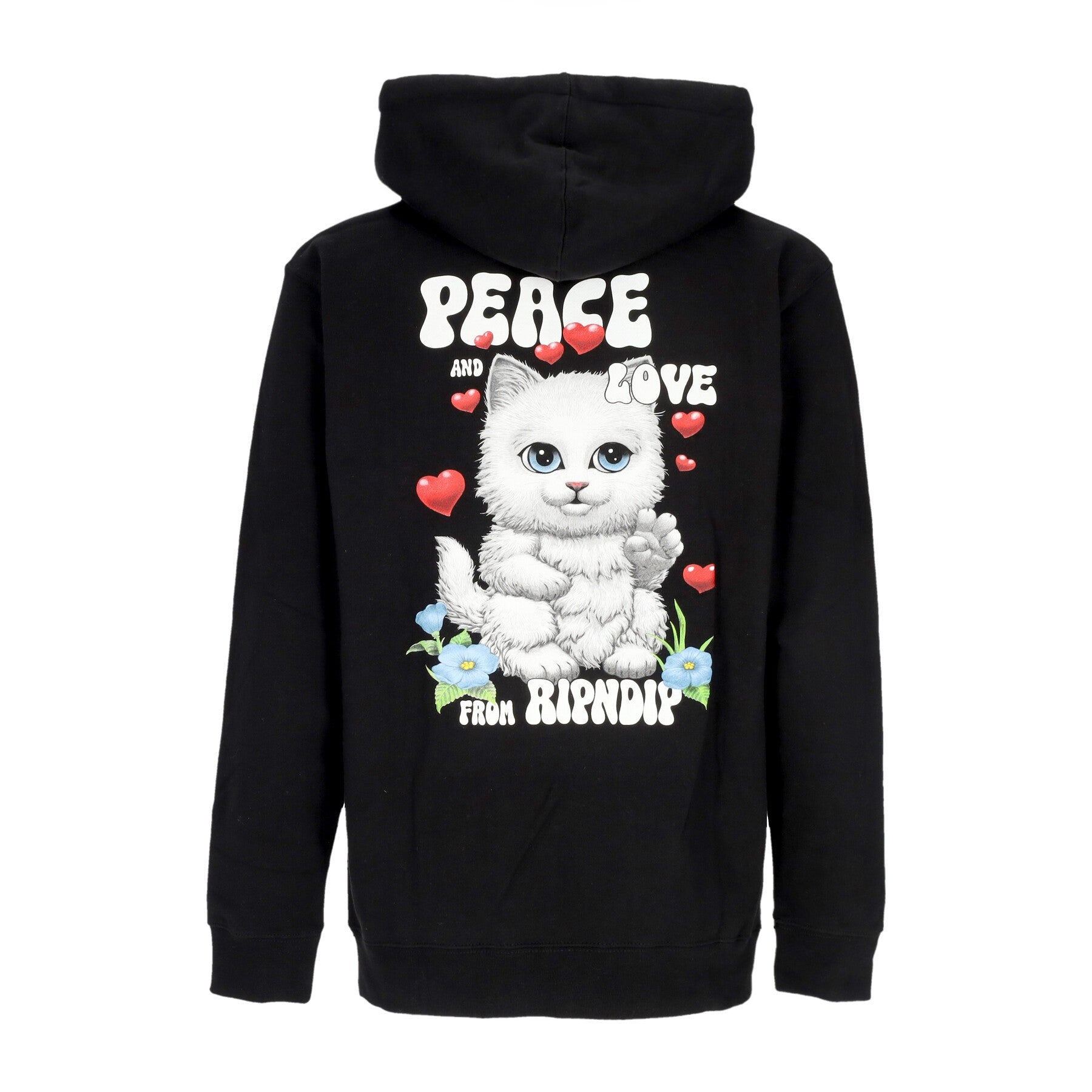 Ripndip, Felpa Cappuccio Uomo Peace Love Hoodie, 